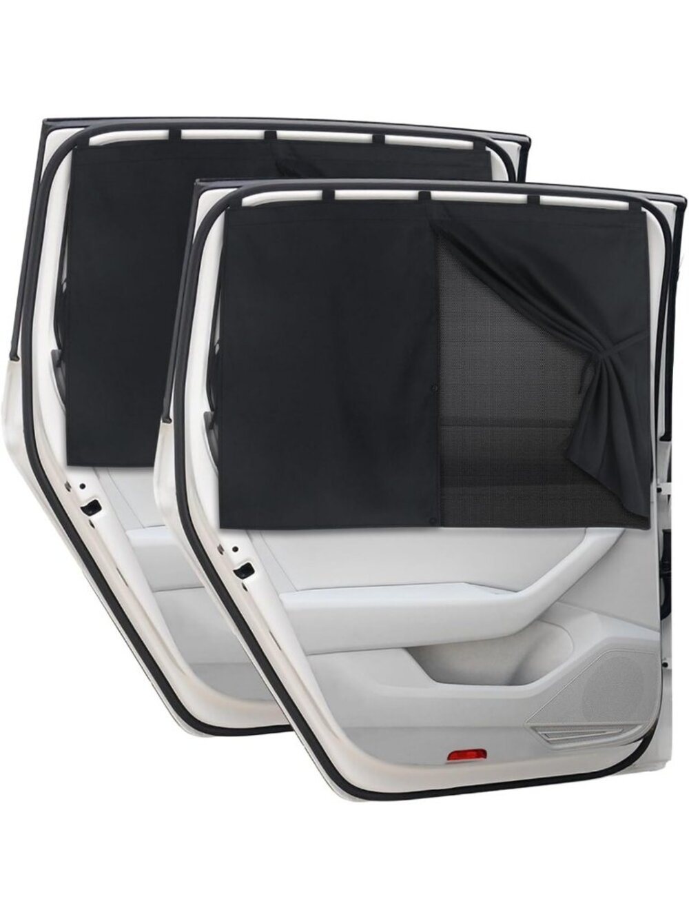 Magnetic Car Window Shades - 2 PCS Double Layer Sun Shade for Privacy & Baby